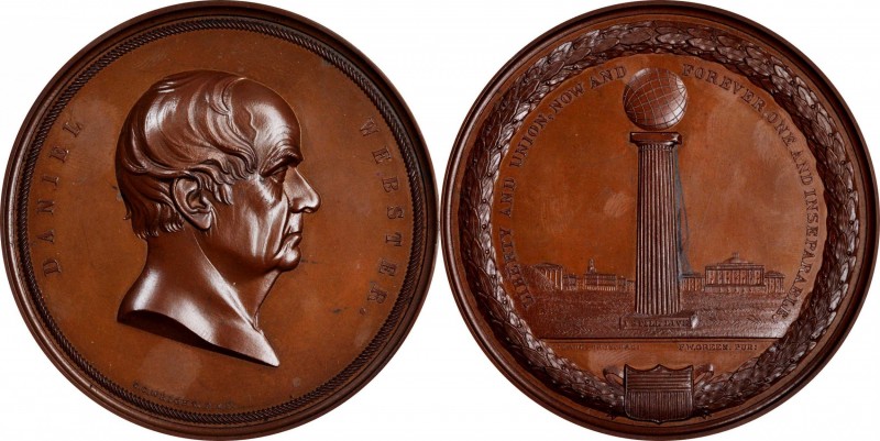 Personal Medals
Undated (ca. 1860) Daniel Webster Memorial Medal. By Charles Cu...