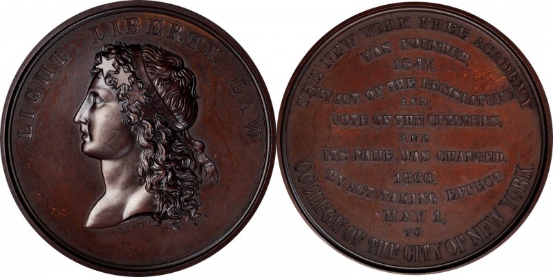 Commemorative Medals
1866 City College of New York Medal. By William H. Key. Ju...