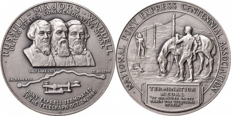 Commemorative Medals
1961 Pony Express Termination Centennial Medal. Swoger-B31...