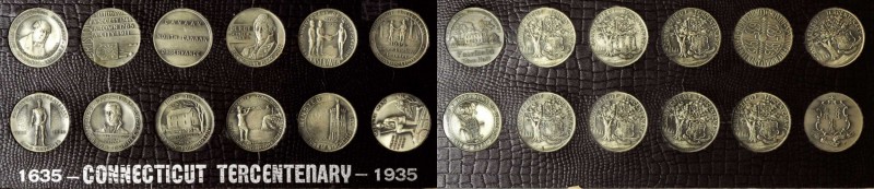 Commemorative Medals
Set of (12) 1935 Connecticut Tercentenary Medals. Antiqued...