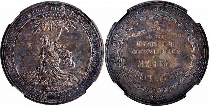 So-Called Dollars
1876 U.S. Centennial Exposition. Official Medal. HK-20, Julia...