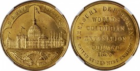 So-Called Dollars
1893 World's Columbian Exposition. Official Medal--Type II, Small Letters Obverse. HK-155, Eglit-23A. Rarity-2. Brass. MS-65 (NGC)....