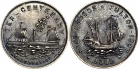 So-Called Dollars
1909 Hudson-Fulton Celebration. HK-Unlisted. Silver. MS-62 (PCGS).
32 mm. Obv: Sailing ship right with inscription 1609 - HUDSON *...