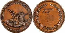 Agricultural, Scientific, and Professional Medals
Undated Highland Agricultural and Industrial Fair Award Medal. Harkness Il-35. Bronze. Mint State....