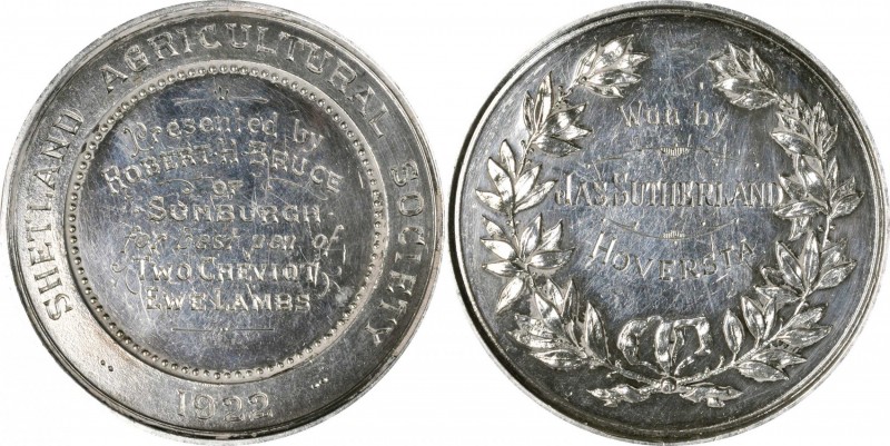Agricultural, Scientific, and Professional Medals
Scotland. 1922 Shetland Agric...