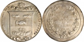 Life Saving Medals
1887 Humane Society of Massachusetts Life Saving Medal. By Benjamin Wyon. Julian LS-17. Silver. Extremely Fine, Tooled, Damaged, P...