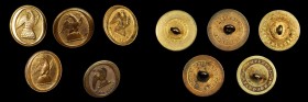 Militaria
Lot of (5) Pre-Civil War Era New York Militia Uniform Buttons. Brass.
22 mm. Grades range from Very Fine to About Uncirculated, all with o...