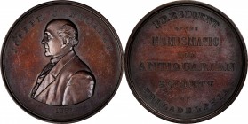 Numismatic Medals and Related
1867 Joseph J. Mickley Medal. Bronze. Mint State.
50.5 mm. Obv: Bust of Mickley left, name JOSEPH J. MICKLEY above, da...