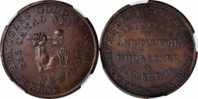 Hard Times Tokens
New York--New York. Undated (1835-1838) Robert B. Ruggles. HT-308, Low-274, W-NY-920-15a. Rarity-4. Copper. Plain Edge. MS-62 BN (N...