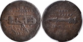 Hard Times Tokens
New York--Troy. Undated (1835) J. & C. Peck / N. Starbuck & Son. HT-371, Low-284C, W-NY-1720-20a. Rarity-5. Copper. Plain Edge. VF-...