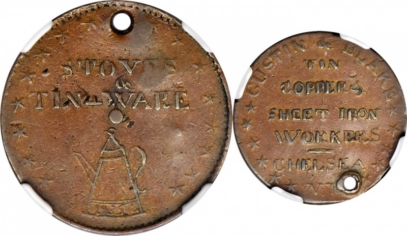 Hard Times Tokens
Vermont--Chelsea. 1835 Gustin & Blake. HT-433, Low-175, W-VT-...