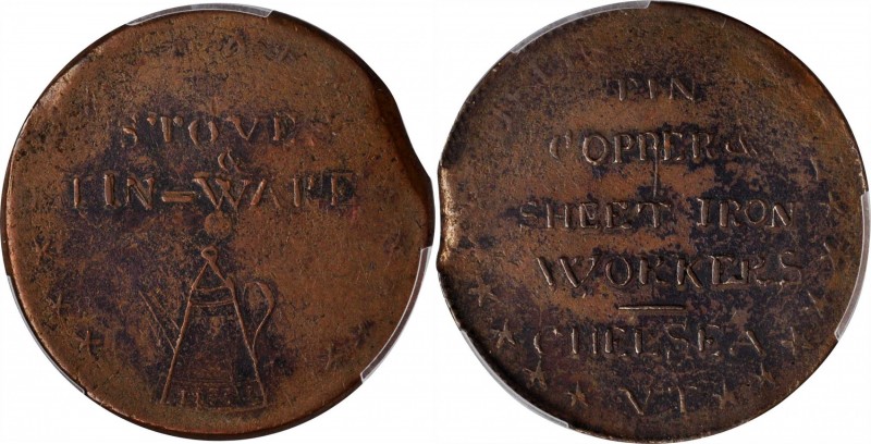 Hard Times Tokens
Vermont--Chelsea. 1835 Gustin & Blake. HT-433, Low-175, W-VT-...