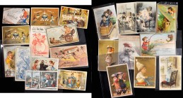 Late 19th and 20th Century Tokens
Rhode Island. Lot of (23) 1880s Trade Cards.
A bright fresh appearing lot with a wide variety of products and merc...