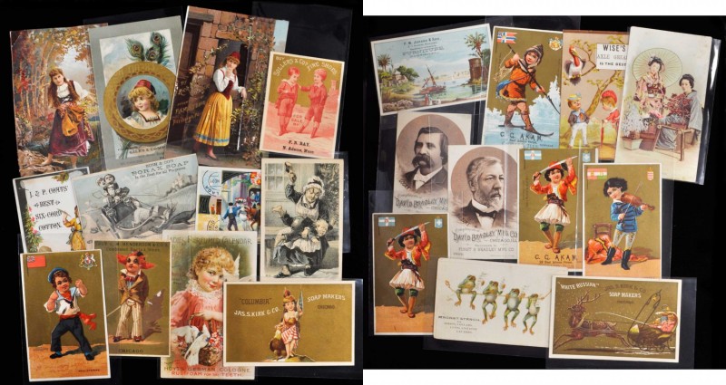 Late 19th and 20th Century Tokens
Lot of (24) 1880s Trade Cards from Illinois a...