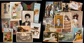 Late 19th and 20th Century Tokens
Lot of (28) 1880s Trade Cards Featuring Unusual Products, Famous People or Unusual Shapes.
A very intriguing lot f...