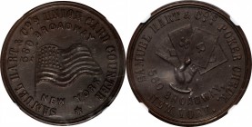 Counters and Gaming Tokens
Undated Samuel Hart & Co. Poker Check. Schenkman-610-H10b, Fuld-630AGa-1. Brown Hard Rubber. Plain Edge. MS-65 (NGC).
31 ...