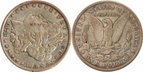 Counterstamps
N.S. & CO on an 1878 7 Tailfeathers, Reverse of 1878 Morgan silver dollar. Brunk S-53, Rulau-Mav 127. Host coin Very Fine.
From our sa...