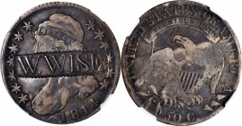 Counterstamps
W. WISE on an 1814 Capped Bust half dollar. Brunk W-764, Rulau-Unlisted. VF-20 (NGC).
Estimate: $250