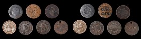 Counterstamps
Lot of (7) Counterstamped U.S. Large Cents.
Includes (2) of uncertain date; the others date from 1829 to 1849. Comprised of mavericks ...
