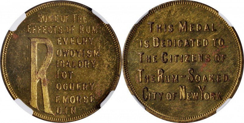 Elder Tokens
Undated (1915) Thomas L. Elder Satirical Medal. DeLorey-72. Brass....