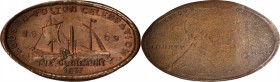 Encased and Elongated Coins
1909 Hudson-Fulton Celebration. Lot of (2) Elongated 1909 Lincoln Cents. Mint State.
Included are: Martin-Dow N.Y-HFC-1;...