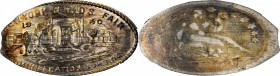 Encased and Elongated Coins
1940 New York World's Fair. Elongated Stars Obverse Liberty Seated Dime. Martin-Dow N.Y-WF(1)-12a. Mint State.
Estimate:...