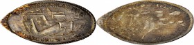 Encased and Elongated Coins
Undated (1939-1940) New York World's Fair. Elongated 1872 Liberty Seated Dime. Martin-Dow N.Y-WF(1)-17. Mint State.
Esti...
