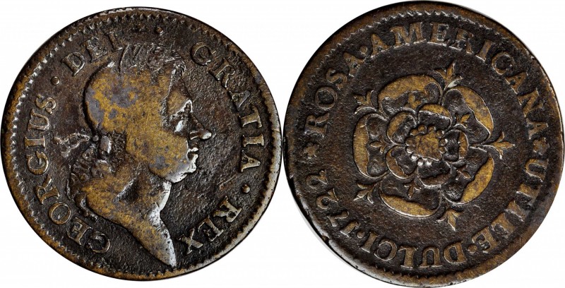 Rosa Americana Penny
1722 Rosa Americana Penny. Martin 3.1-D.6, W-1272. Rarity-...