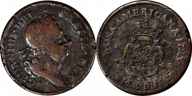 Rosa Americana Penny
1723 Rosa Americana Penny. Martin 2.31-F.1, W-1282. Rarity...