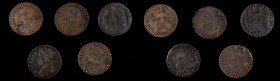 Connecticut Copper
Lot of (5) 1787 Connecticut Coppers.
The average grade for this group is Fine, environmental damage. This is a must see, sold as ...