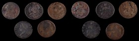 Connecticut Copper
Lot of (5) Connecticut Coppers.
The average grade for this group is Fine, environmental damage. This is a must see, sold as is, n...