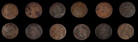 Connecticut Copper
Lot of (6) Connecticut Coppers.
The average grade for this group is Good, environmental damage. This is a must see, sold as is, n...