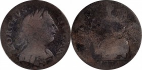 Machin's Mills Halfpenny
1774 Machin's Mills Halfpenny. Vlack 5-74A, W-7760. Rarity-4. GEORGIVS III, Group I. About Good, Scratches, Porous.
PCGS# 9...