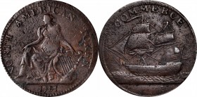 North American Token
"1781" (ca. 1820) North American Token. W-13980. Rarity-2. Very Fine, Porous.
118.0 grains.
PCGS# 589. NGC ID: 2B5H.
Collecto...
