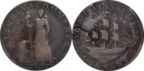Talbot, Allum & Lee Cent
1794 Talbot, Allum & Lee Cent. Fuld-2, W-8570. Rarity-2. With NEW YORK. Large & on Reverse. Lettered Edge. Fine, Scratches, ...