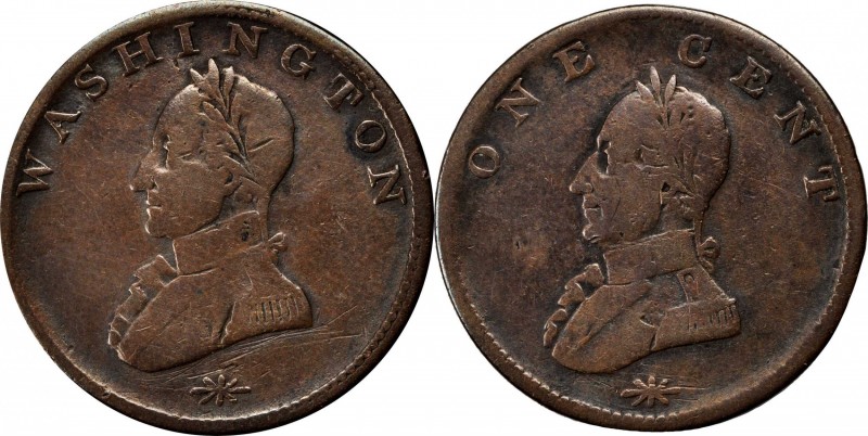 Double-Head Cent
Undated (ca. 1860) Double-Head Cent. Musante GW-110, Baker-6, ...