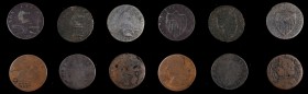 Miscellaneous Colonial and Related Coinage
Lot of (6) Connecticut and New Jersey Coppers.
Included are: (2) Connecticut; and (4) New Jersey. The ave...
