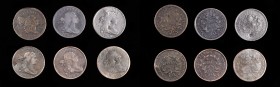 Liberty Cap Half Cent
Lot of (6) Liberty Cap and Draped Bust Half Cents.
Included are: Liberty Cap: 1795 Plain Edge, No Pole; Draped Bust: (2) 1804 ...
