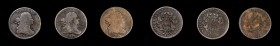 Draped Bust Half Cent
Lot of (3) Draped Bust Half Cents.
Included are: 1806 Large 6, Stems to Wreath, Fine, obverse graffiti; 1807 Good, rough; and ...