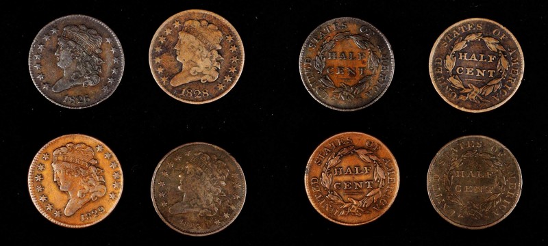 Classic Head Half Cent
Lot of (4) Classic Head Half Cents.
Included are: 1826 ...