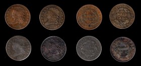 Classic Head Half Cent
Lot of (4) Classic Head Half Cents.
Included are: 1810 Very Good; 1828 13 Stars, Fine, granular, scratches; 1829 Very Good, r...