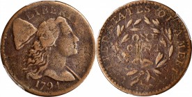 Liberty Cap Cent
1794 Liberty Cap Cent. S-56. Rarity-3. Head of 1794. VF Details--Scratch (PCGS).
PCGS# 901374. NGC ID: 223M.
Estimate: $900