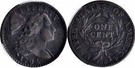 Liberty Cap Cent
1794 Liberty Cap Cent. S-59. Rarity-3. Head of 1794. Fine Details--Environmental Damage (PCGS).
PCGS# 901374. NGC ID: 223M.
Estima...