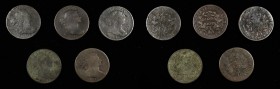 Draped Bust Cent
Lot of (5) 1803 Draped Bust Cents.
Included are: Small Date, Small Fraction: Very Fine, corroded; Very Good, heavy porosity, obvers...