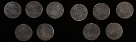 Draped Bust Cent
Lot of (5) 1803 Draped Bust Cents.
Included are: Small Date, Small Fraction: Fine, heavy porosity; Very Good, heavy porosity, damag...