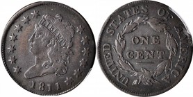 Classic Head Cent
1811 Classic Head Cent. S-287. Rarity-2. VF-20 (PCGS).
PCGS# 1555.
Estimate: $975
