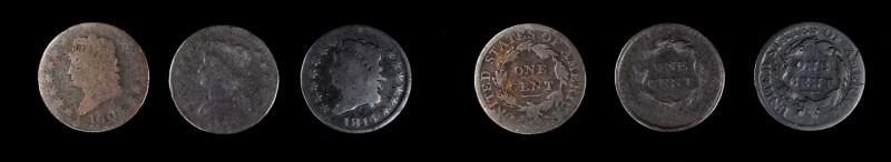 Classic Head Cent
Lot of (3) Classic Head Cents.
Included are: 1808 About Good...