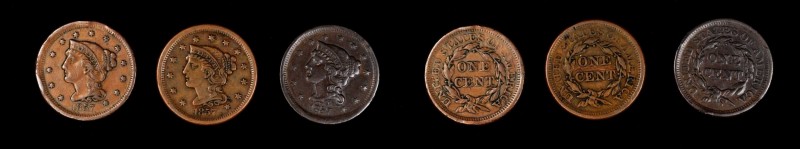 Braided Hair Cent
Lot of (3) 1857 Braided Hair Cents. Small Date.
Included are...