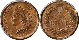 Indian Cent
1864 Indian Cent. Bronze. Unc Details--Environmental Damage (PCGS).
PCGS# 2076. NGC ID: 227L.
Estimate: $75
