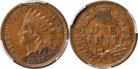 Indian Cent
1869 Indian Cent. EF Details--Cleaned (PCGS).
PCGS# 2094. NGC ID: 227T.
Estimate: $225